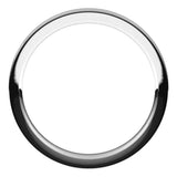 14K White 3 mm Comfort-Fit Reverse Knife Band Size 10