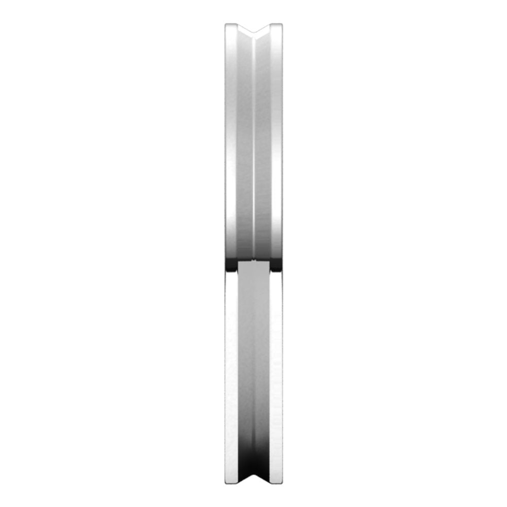 14K White 3 mm Comfort-Fit Reverse Knife Band Size 10