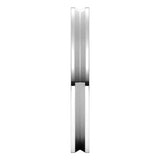 14K White 3 mm Comfort-Fit Reverse Knife Band Size 10