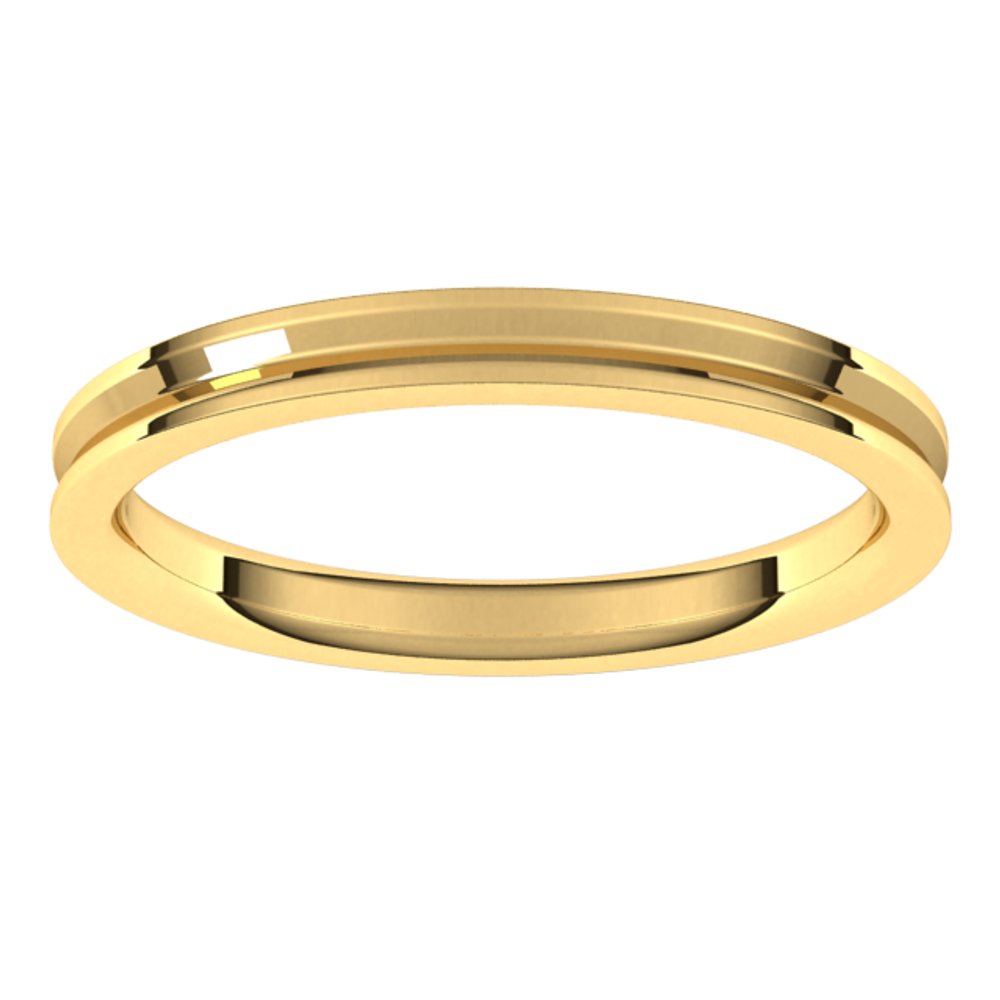 14K Yellow 2.5 mm Comfort-Fit Reverse Knife Band Size 5