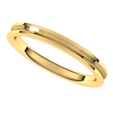 14K Yellow 2.5 mm Comfort-Fit Reverse Knife Band Size 7.5