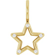 14K Yellow Gold .03 CTW Natural Diamond Star Charm/Pendant