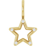14K Yellow Gold .03 CTW Natural Diamond Star Charm/Pendant