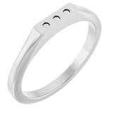 14K White Gold .02 CTW Natural Diamond Three-Stone Ring