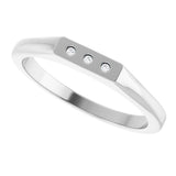 14K White Gold .02 CTW Natural Diamond Three-Stone Ring