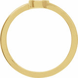 14K Yellow Engravable Oval Signet Ring