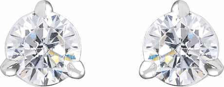 14K White 1/3 Lab-Grown Diamond Cocktail-Style Stud Earrings