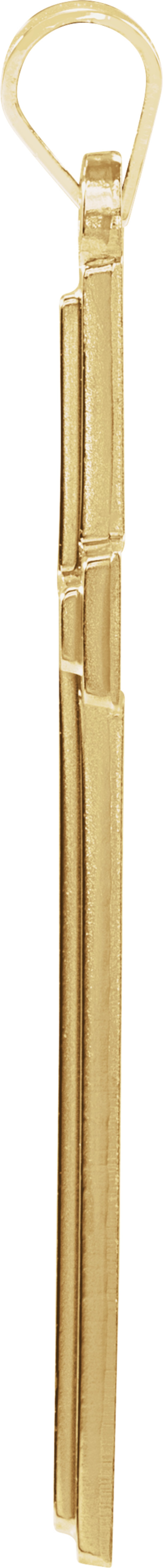 14K Yellow Gold Cross Pendant