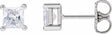 14K White Gold 3.9 mm Square 3/4 CTW Lab-Grown Diamond Earrings