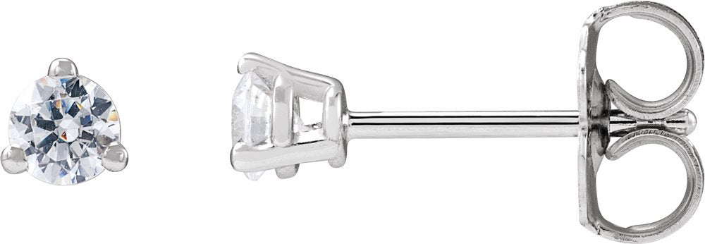 14K White 1/5 CTW Lab-Grown Diamond Stud Earrings