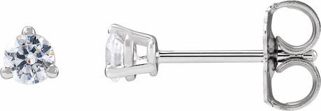 14K White 1/5 CTW Lab-Grown Diamond Stud Earrings