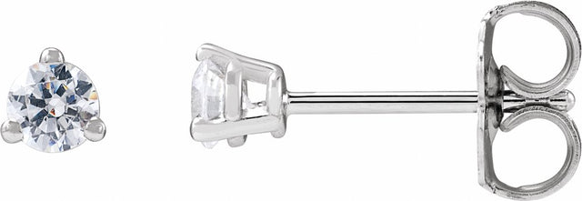 14K White 1/5 CTW Lab-Grown Diamond Stud Earrings