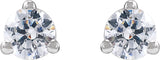14K White 1/5 CTW Lab-Grown Diamond Stud Earrings