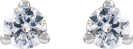 14K White 1/5 CTW Lab-Grown Diamond Stud Earrings