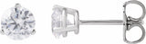 14K White 3/4 CTW Lab-Grown Diamond Stud Earrings