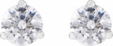 14K White 3/4 CTW Lab-Grown Diamond Stud Earrings