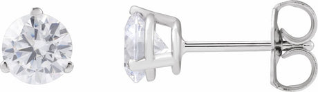 14K White 1 CTW Lab-Grown Diamond Stud Earrings