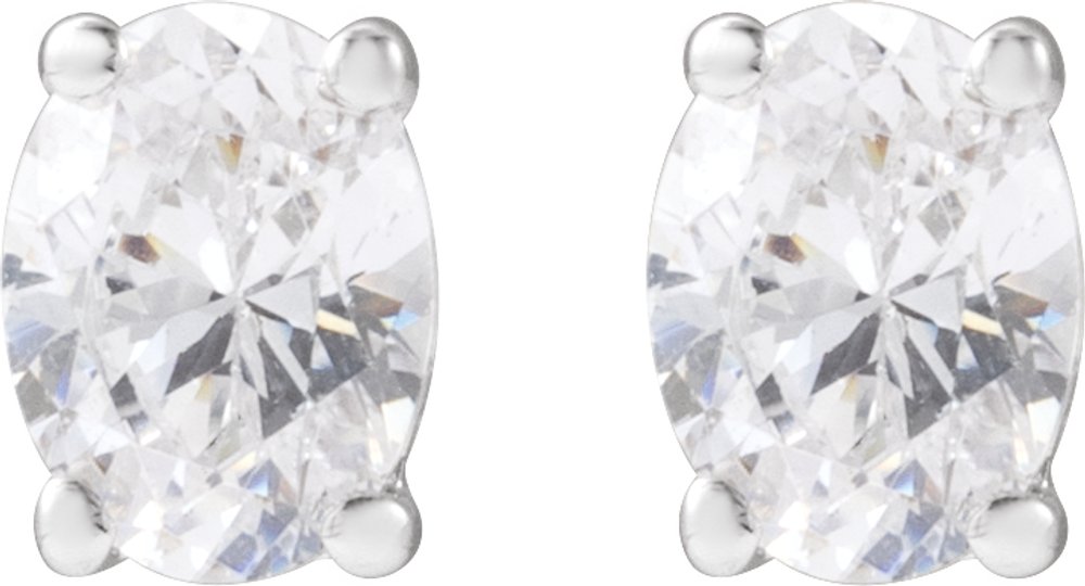 14K White 1/3 CTW Lab-Grown Diamond Stud Earrings