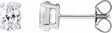 14K White Gold 3/4 CTW Lab-Grown Diamond Stud Earrings