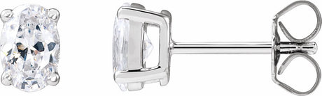 14K White Gold 3/4 CTW Lab-Grown Diamond Stud Earrings