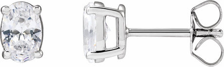 14K White Gold 1 CTW Lab-Grown Diamond Stud Earrings