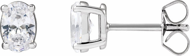 14K White Gold 1 CTW Lab-Grown Diamond Stud Earrings