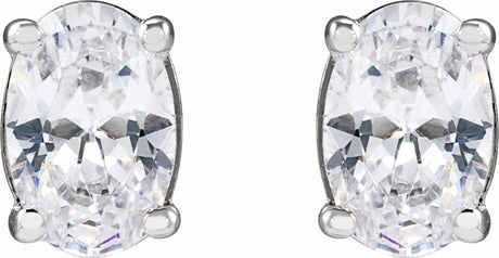 14K White 1 CTW Lab-Grown Diamond Stud Earrings