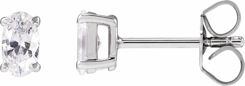 14K White 1/2 CTW Lab-Grown Diamond Stud Earrings