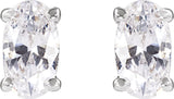 14K White 1/2 CTW Lab-Grown Diamond Stud Earrings