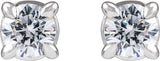 14K White Gold 1/4 CTW Lab-Grown Diamond Cocktail-Style Stud Earrings