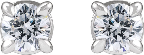 14K White Gold 1/4 CTW Lab-Grown Diamond Cocktail-Style Stud Earrings