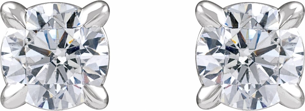 14K White Gold 1/3 CTW Lab-Grown Diamond Cocktail-Style Stud Earrings