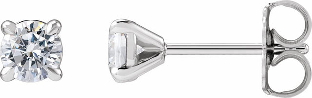 14K White 1/2 CTW Lab-Grown Diamond Cocktail-Style Stud Earrings