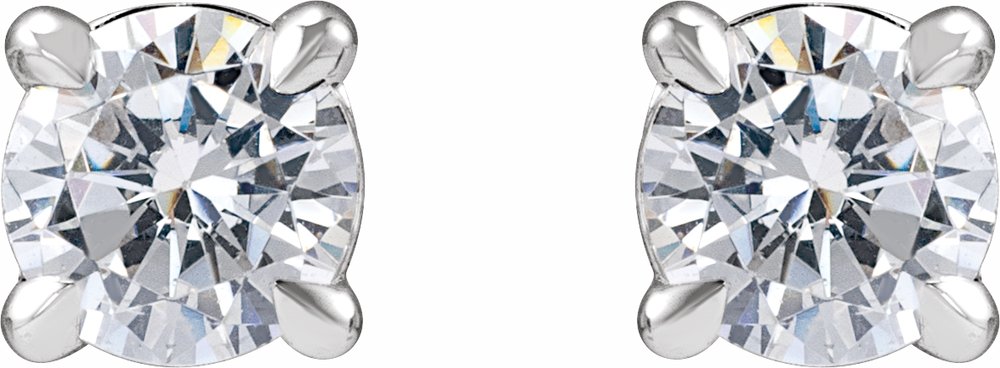 14K White 1/2 CTW Lab-Grown Diamond Cocktail-Style Stud Earrings