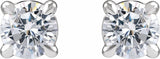 14K White 1/2 CTW Lab-Grown Diamond Cocktail-Style Stud Earrings