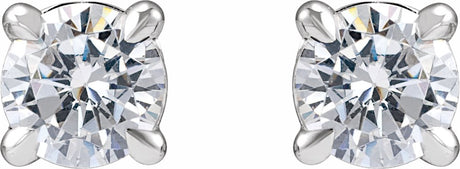 14K White 1/2 CTW Lab-Grown Diamond Cocktail-Style Stud Earrings