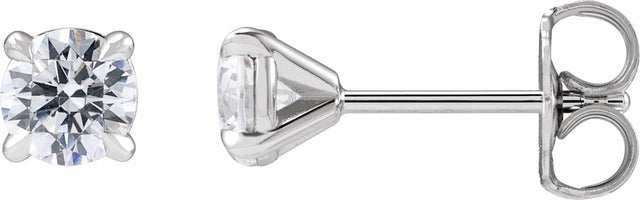 14K White 3/4 CTW Lab-Grown Diamond Cocktail-Style Stud Earrings