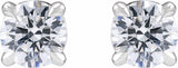 14K White 3/4 CTW Lab-Grown Diamond Cocktail-Style Stud Earrings