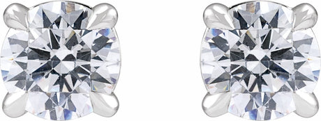 14K White 3/4 CTW Lab-Grown Diamond Cocktail-Style Stud Earrings