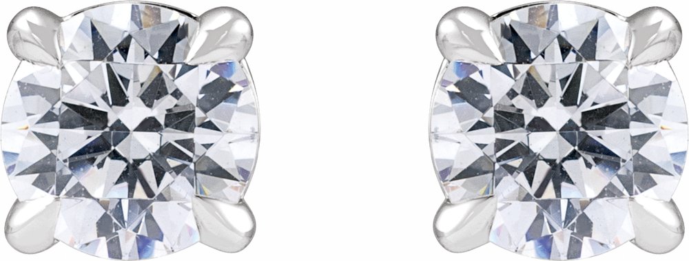 14K White Gold 3/4 CTW Lab-Grown Diamond Cocktail-Style Stud Earrings