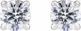 14K White Gold 3/4 CTW Lab-Grown Diamond Cocktail-Style Stud Earrings