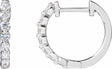 14K White 1/2 CTW Lab-Grown Diamond Hoop Earrings