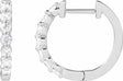 Sterling Silver 1/3 CTW Lab-Grown Diamond Hoop Earrings