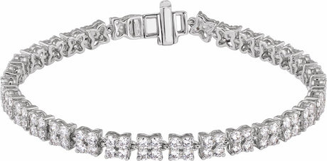 14K White 5 1/3 CTW Lab-Grown Diamond Line 7 1/4" Bracelet