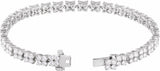 14K White Gold 5 1/3 CTW Lab-Grown Diamond Line 7 1/4" Bracelet