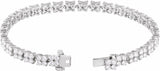 14K White 5 1/3 CTW Lab-Grown Diamond Line 7 1/4" Bracelet