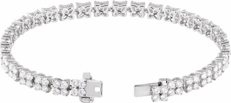 14K White 5 1/3 CTW Lab-Grown Diamond Line 7 1/4" Bracelet