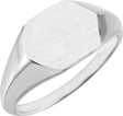 Sterling Silver 12x10 mm Geometric Signet Ring