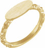 14K Yellow 13x5.5 mm Oval Signet Ring