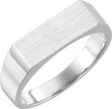 Sterling Silver Rectangle Signet Ring